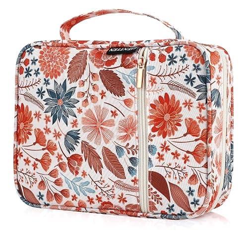 Gientten Bible Cover for Women with Flowers Printing, Bible Case,Bible Bag, Study Bible Case,Covers for Bible,Bible Boooks Covers for Women - 600D Polyeter - Floral thumbnail 3