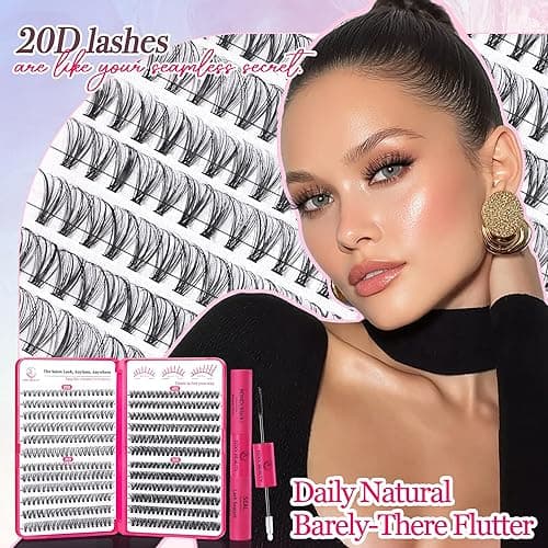 Waltz Lash Clusters Kit - Lash Clusters Lash Extension Kit with Bond and Seal Eyelash Cluster 20D30D40D50D-0.07D Cluster Eyelash Extensions Eyelash Extension Kit DIY at Home - Waltz thumbnail 7