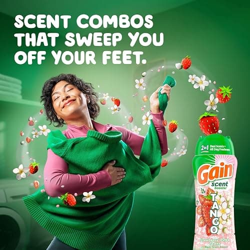 Gain Tango 2-in-1 Laundry Scent Booster Beads, Strawberry and Shea Scent, 21.1 oz, Laundry Beads with Dual Scents Plus All Day Freshness thumbnail 2