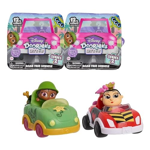 Disney Doorables Let’s Go Series 2 Figure and Vehicles 2-Pack, Styles May Vary, Officially Licensed Kids Toys for Ages 5 Up, Amazon Exclusive - Image 1