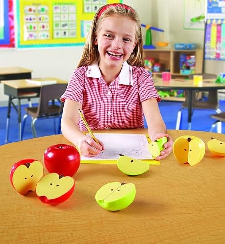 Learning Resources Magnetic Apple Fractions, Montessori Toys, Math Games, Play Food for Kids, Set of 10, Ages 5+ thumbnail 8