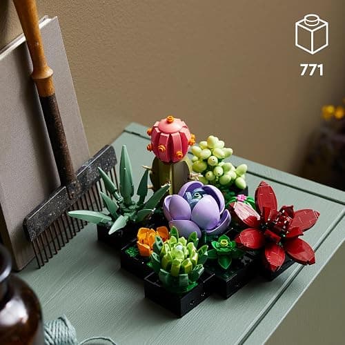 LEGO Botanicals Succulents - Build 9 Small Artificial Plants - DIY Gifts for Mothers - Home or Office Desk Décor Building Set For Adults - Botanical Collection - 10309 thumbnail 2