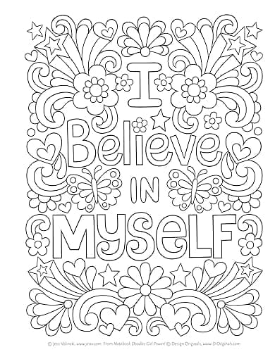 Notebook Doodles Girl Power! Coloring & Activity Book (Design Originals) 32 Inspiring, Beginner-Friendly Art Activities to Boost Confidence and Self-Esteem in Tweens, on Perforated Paper thumbnail 7