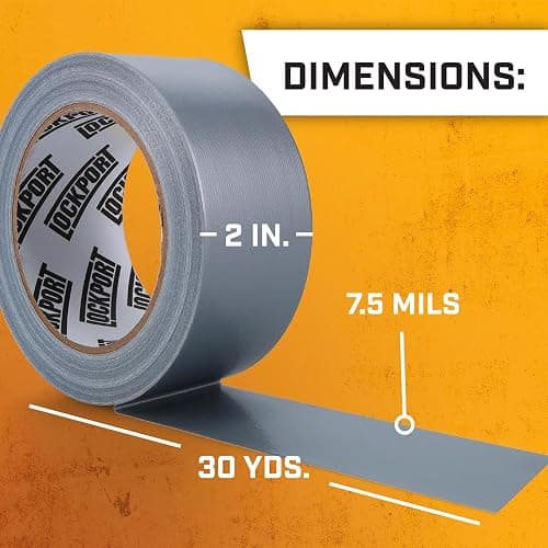 Lockport Silver Duct Tape - 6 Roll Multi Pack - 90 feet x 2 Inch - Strong Duct Tape Heavy Duty - Waterproof - No Residue - Bulk Value - Easy Tear - Industrial Use - DIY Home Repair thumbnail 5