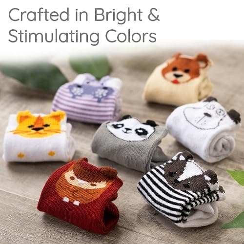 ZIRI & ZANE Baby Sock Gift Set - 7 Unique Pairs, Cute & Funny Unisex Newborn Gifts for Baby Showers & Registries thumbnail 9