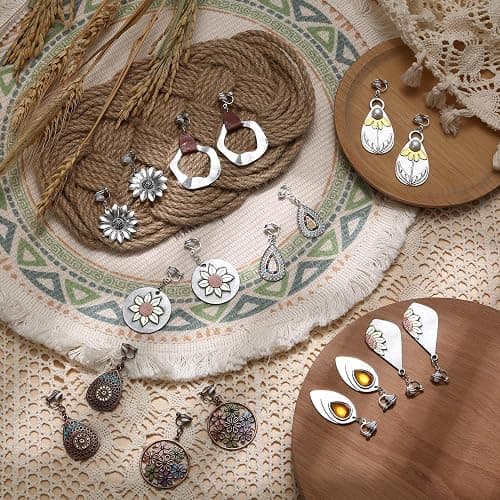 Thunaraz Clip on Dangle Earrings for Women - Bohemian Trendy Clip on Earrings Lightweight Comfortable Earrings Hypoallergenic Drop Clip ons for Non-pierced Ears Women thumbnail 6