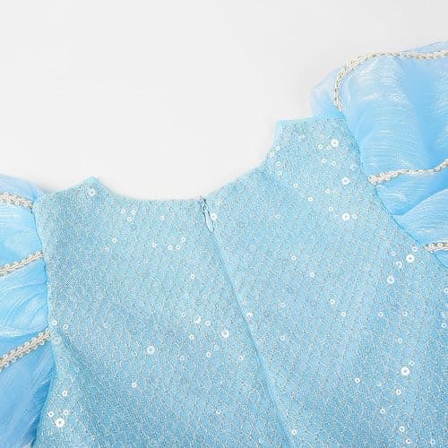 JerrisApparel Girls Princess Dress Puff Sleeve Princess Costume with Accessories thumbnail 4