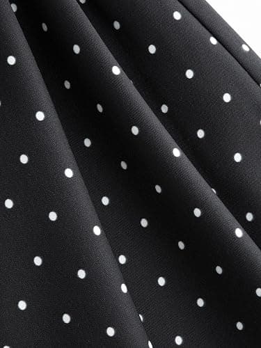 CIDER Womens Polka Dot Going Out Dress Cute Summer Date Night Square Neck Sleeveless Mini Dress thumbnail 3