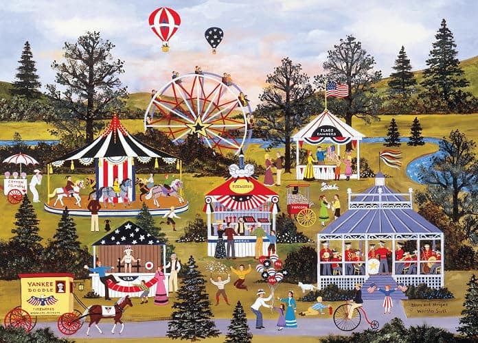Ceaco - Jane Wooster Scott - Stars & Stripes II - 1000 Piece Jigsaw Puzzle thumbnail 2