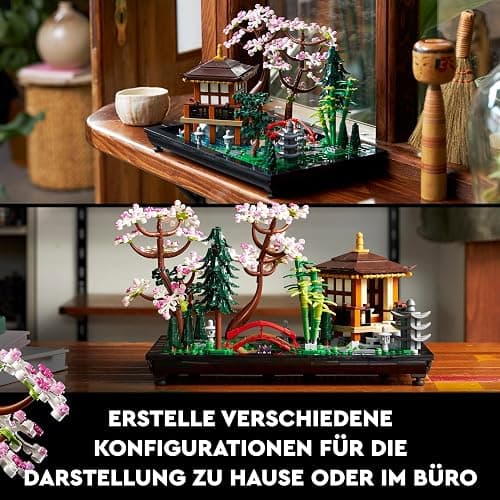 LEGO 10315 Icons Garten der Stille, botanical Zen-Garten-Set für Erwachsene mit Lotusblumen, anpassbare Schreibtisch-Dekoration, inspiriert von Japan, achtsames Geschenk für Frauen und Männer thumbnail 8