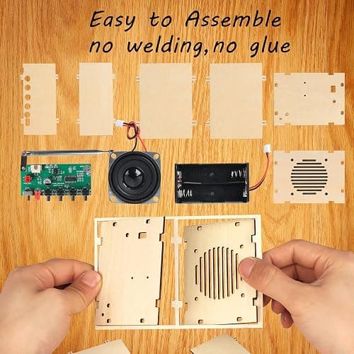Science Kits for Kids Age 8-12 12-14, STEM Kits for Kids Age 8-10, STEM Toys Build Your Own FM Radio Kit, DIY Electronic Snap Circuits Projects Gifts for Teen Girls Boys 9 11 13 15 16+ (Classic Wood) thumbnail 7