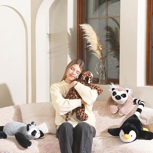 Niuniu Daddy 20" Weighted Stuffed Plush Animal for Kids Adults (Leopard -1) thumbnail 3