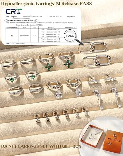 LOYALLOOK 11Pairs Gold Hoop Earrings for Women-Hypoallergenic Surgical Steel Earrings 14K Gold Plated Cartilage Earring Sets for Multiple Piercing Trendy Earring Stacks Flat Back Stud Hoops thumbnail 5