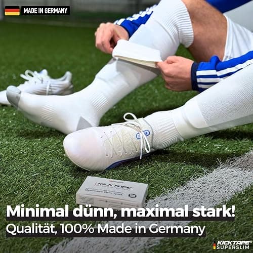 KICKTAPE® Super Slim Schienbeinschonerhalter - Reißfest aus schonendem Silikon für Schienbeinschoner Fußball Herren, Damen & Kinder, rutschfest & abwaschbar, Football, shin Guard Holder thumbnail 6