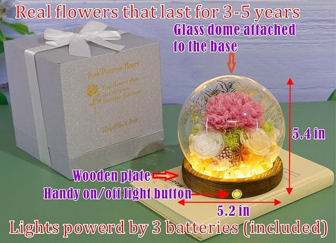Valley of Rain & Forest Long-Lasting Real Flowers, Unique Floral Gift for You to Send Love for All Occasions, for Indoor Decoration (Pink Carnation, White & Yellow Roses arrangement) thumbnail 3