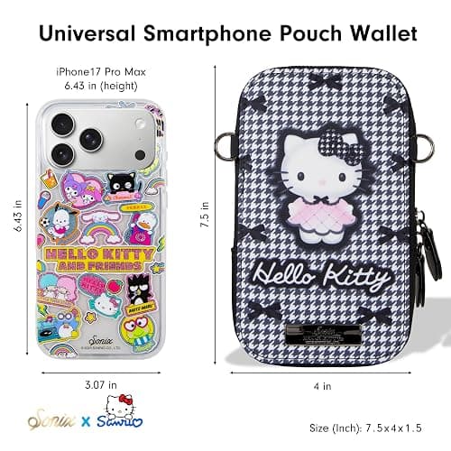 Sonix x Sanrio Phone Pouch - Universal Smartphone Purse and Wallet, Crossbody and Shoulder Bag | Hello Kitty Butterfly thumbnail 4