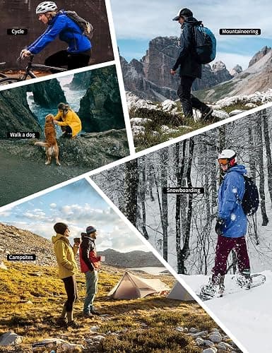 iCreek Women's Long Rain Jacket Waterproof Lightweight Packable Raincoat Hood Windbreaker for Outdoor Hiking, Cycling, Travel thumbnail 3