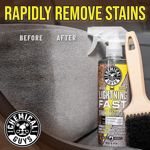 Chemical Guys Lightning Fast Carpet and Upholstery Stain Extractor - Chemical Guys Carpet Cleaner, Great for Fabric, Upholstery, Cars, Home, Office, Furniture, and More, Fresh Scent - 16 oz thumbnail 4