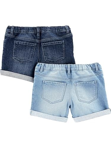 Simple Joys by Carter's Girls' Denim Shorts, Pack of 2 thumbnail 3