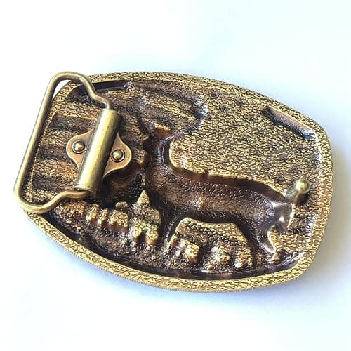 CL&J BB® Deer Belt Buckle Animals Western Cowboy Native American Motorcyclist (DER8G) thumbnail 5