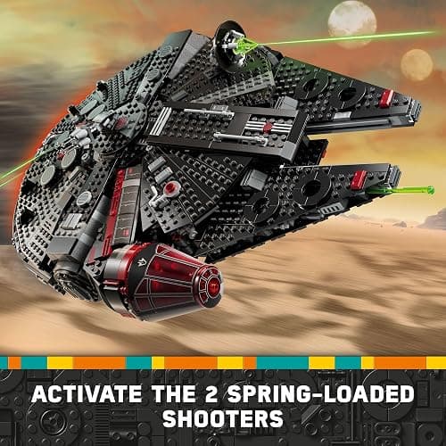 LEGO Star Wars The Dark Falcon Buildable Starship, Star Wars Toy Vehicle Set for Boys and Girls, Collectible Millenium Falcon Toy with 6 Star Wars Minifigures, Birthday Gift for Kids or Any Fan, 75389 thumbnail 5