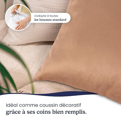 Gentle North Lot de 2 oreillers (40x40 cm Gros) - pour lit et comme Coussin canape décoratif - avec Fermeture éclair pour Le Rembourrage - Coussin de canapé - Lavable jusqu'à 60 °C, Certifié Öko-Tex thumbnail 3