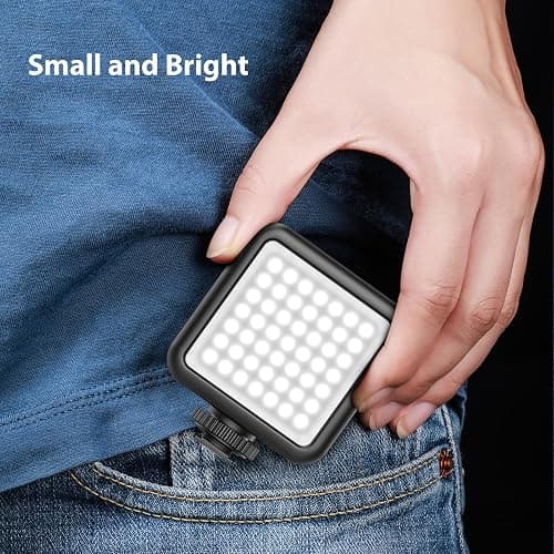 ULANZI VL49 2000mAh LED Video Light w 3 Cold Shoe, Rechargeable Soft Light Panel, Portable Photography Lighting for DJI OSMO Sony DSLR Canon Camera GoPro Vlogging thumbnail 4