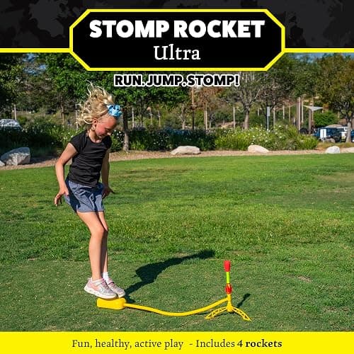 Stomp Rocket Ultra Rocket Launcher for Kids, 4 Rockets - Fun Backyard & Outdoor Kids Toys Gifts for Boys & Girls - High Flying Toy Foam Blaster Set - Multi-Player Adjustable Launch Stand thumbnail 3