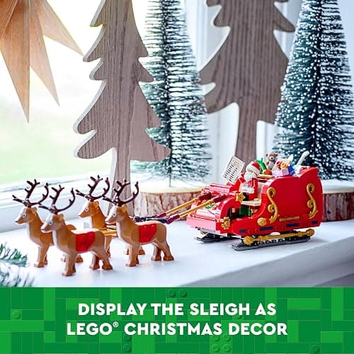 LEGO Santa's Sleigh - Building Toys for Kids, Boys & Girls, Ages 9+ - Indoor Christmas Decorations for Home W/Santa Claus Figurine & Reindeer - Gifts for Boys & Girls - 40499 thumbnail 7