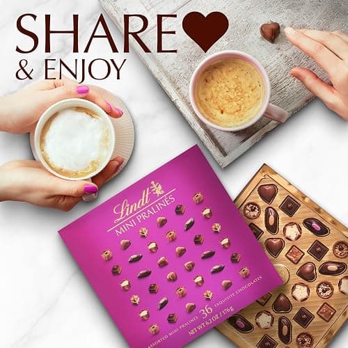 Lindt Mini Pralines, Assorted Chocolate Candy Pralines With Premium Filling, Great For Gift Giving, 6.2 oz. Gift Box thumbnail 6