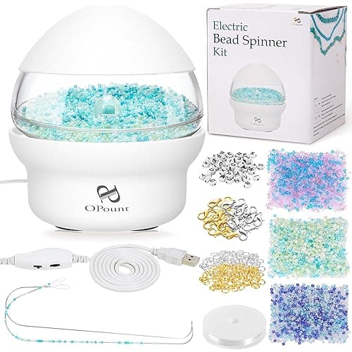 PP OPOUNT Electric| Clay| Seed Bead Spinner with 3171 PCS Jewelry Beads Set, Fast Beading Bead Spinner Machine for Jewelry Making (Patent Product) - Image 1
