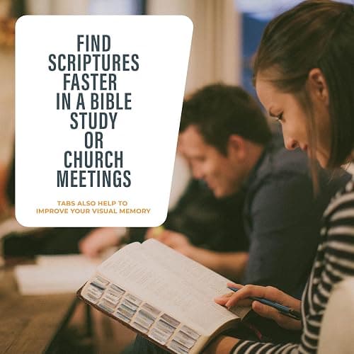 OFFILICIOUS Blue Bible Book Tabs, 100 Soft-Touch, Laminated Bible Tabs for Holy Bibles – Durable Tabs for Bible – Protestant & Catholic Bible Tabs Large Print, Bible Tabs for Women & Men thumbnail 8