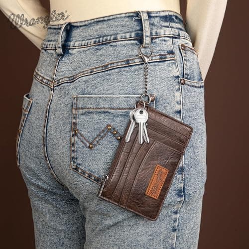 Montana West X Wrangler RFID Card Holder Slim Credit Card Wallet Small Credit Card Holder for Women Keychain Wristlet Wallet thumbnail 2