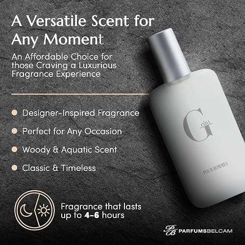 PB ParfumsBelcam G eàu Eau de Toilette Perfume Spray for Men - 3.4 Fl Oz Affordable Long Lasting Cologne, Modern Masculine Scent with Woody Citrus Fragrance Made with Premium Oils for All Day Use thumbnail 3