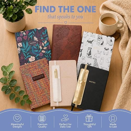 WORLD TRAVELER Eccolo A5 Lined Journal 256 Ivory Pages Lay Flat 6x8 | Hardbound Botanical Cover with Ribbon Bookmark, Smooth Ruled Sheets for Work, School, Diaries and Daily Writing thumbnail 7