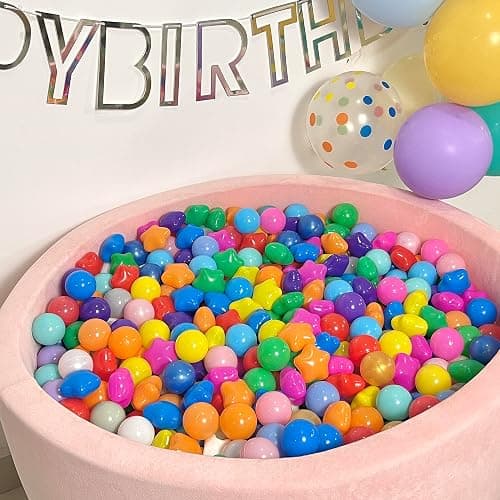 bebikim 200/500/1000/2000 Count Soft Plastic Ball Pits Balls Colorful Play Pits Balls for Pet Dogs Ball Pits 2.2" Large Phthalate Free Bpa Free Balls for Toddlers 1-3 Baby Kids thumbnail 4