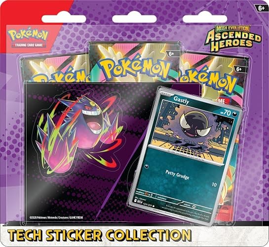 Pokémon TCG: Mega Evolution—Ascended Heroes Tech Sticker Collection - Gastly - Image 1