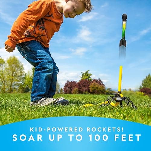 National Geographic Air Rocket Toy – Ultimate LED Rocket Launcher for Kids, Jump and Launch The Light Up, Air Powered, Foam Tipped Rockets up to 100 Feet thumbnail 2