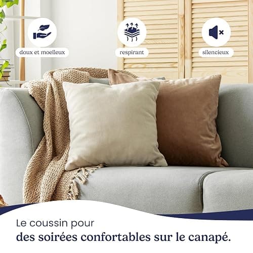 Gentle North Lot de 2 oreillers (40x40 cm Gros) - pour lit et comme Coussin canape décoratif - avec Fermeture éclair pour Le Rembourrage - Coussin de canapé - Lavable jusqu'à 60 °C, Certifié Öko-Tex thumbnail 2