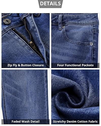 GRAPENT Womens Flare Jeans High Waisted Wide Leg Baggy Jean for Women Stretch Denim Pants thumbnail 2