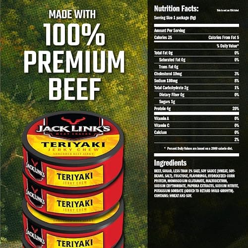 Jack Link's Jerky Chew, Teriyaki Flavor, 0.32-Ounce (Pack of 24) thumbnail 2