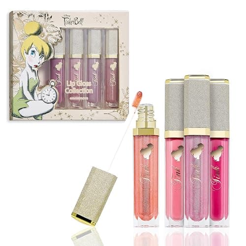 Disney Lip Gloss Collection, Belle Masion โ Cosmetic Makeup Set for Daily Glam for Women and Girls, Tinker Bell, 4 Pcs - Image 1