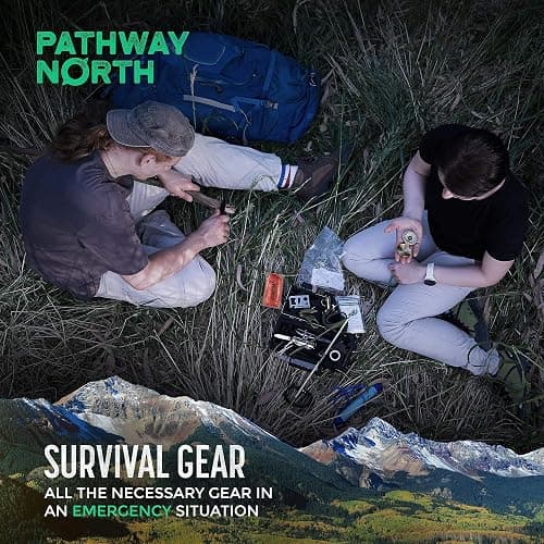 Pathway North Emergency Survival Kit for Disaster Tactical Survival Multi Tool Bug Out Bag, Boat, Hunting, Outdoor Hiking Camping Gear, Essentials for Adventures thumbnail 3