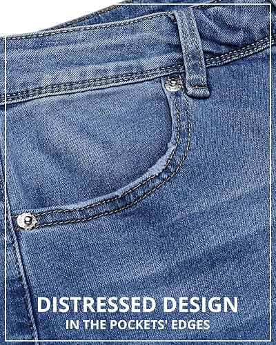 GRAPENT Womens Flare Jeans High Waisted Wide Leg Baggy Jean for Women Stretch Denim Pants thumbnail 5