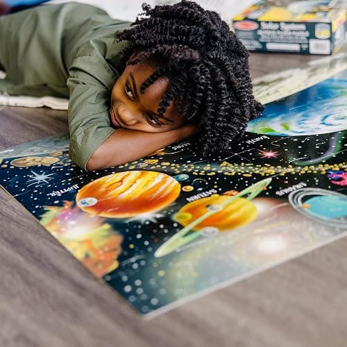 Melissa & Doug Solar System Floor Puzzle, 48 pc Jumbo Jigsaw Puzzle, Educational Screen Free Activity for Toddler, Preschoolers and Kids Ages 3+ (2 x 3 Feet) - FSC Certified thumbnail 7