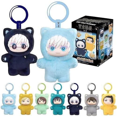 MINISO Jujutsu Kaisen Cat Paradise Party Series Blind Box Random Character Collection Model Bag Pendant Desktop Ornament Random 1 Piece - Image 1