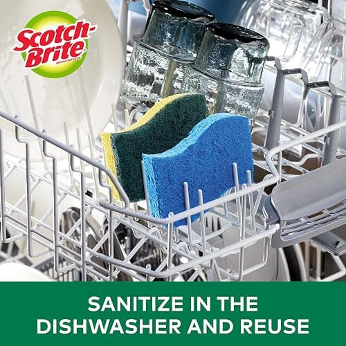 Scotch-Brite Scrub Sponge, 9 Pack, Heavy Duty, Sponges for Dishes ,Garage,Outdoor, Kitchen thumbnail 7