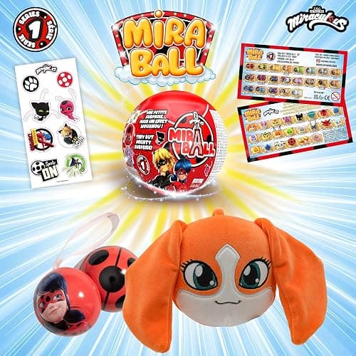 Miraculous MiraBall Surprises Ladybug - Blind Capsule Toy with Expandable Memory Foam Plush & Stickers - Fun Mystery Plush Ball for Kids Collecting, Party Favors - Full Set - All 22 thumbnail 3