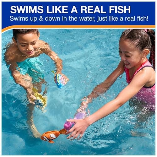SwimWays Rainbow Reef Fish Toy, Kids Swimming Accessories & Water Toys, Learn to Swim Pool Toys for Kids Ages 5 & Up, Batteries Included, Guppie Goldberg thumbnail 4