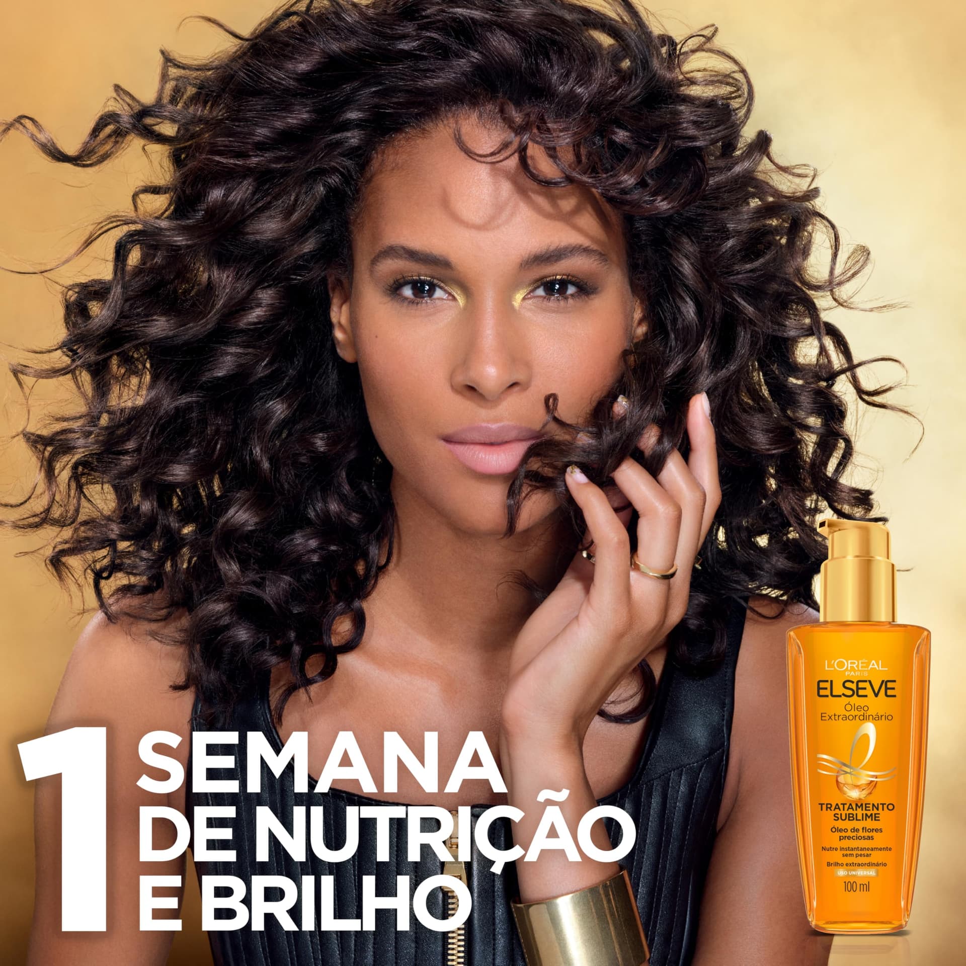 ELSÉVE Óleo Capilar L'Oréal Paris Elseve Óleo Extraordinário 100Ml - Leave In Anti Frizz Protetor Térmico Tratamento Reconstrutor Para Todos Os Tipos De Cabelo thumbnail 2